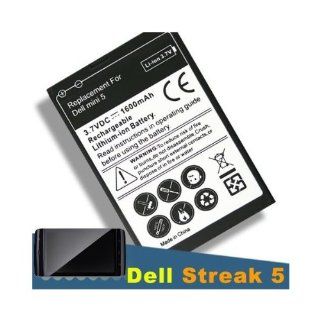 [Aftermarket Product] 1600 mAh Battery Standard Backup Spare Extra Power Replace Replacement For Dell Mini 5 Streak Cell Phones & Accessories