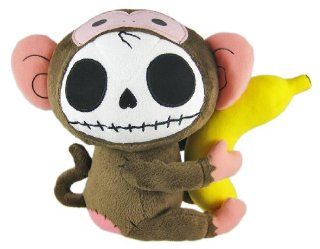 Furry Bones Brown Plush Monkey 10 Inch Stuffed Skull   Plush Animal Toys