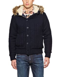 Faux Fur Sweater Jacket by Schott Bros.