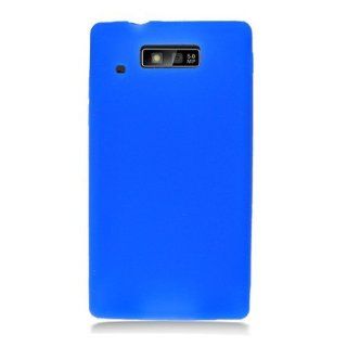 Eagle Cell SCMOTWX435S02 Barely There Slim and Soft Skin Case for Motorola Triumph WX435   Retail Packaging   Blue Cell Phones & Accessories