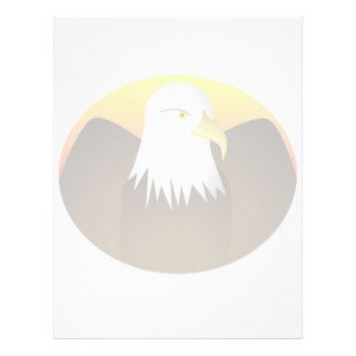 Eagle Spreading Wings Sunset Letterhead Template