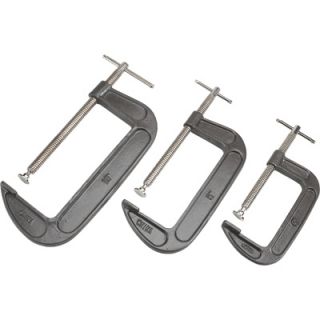  C-Clamps — 6in., 8in., 10in., 3-Pc. Set  C Clamps