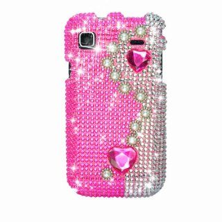 Luxury Pearl Pink With Full Rhinestones Hard Protector Case Cover For Samsung Vibrant T959 Galaxy S Cell Phones & Accessories