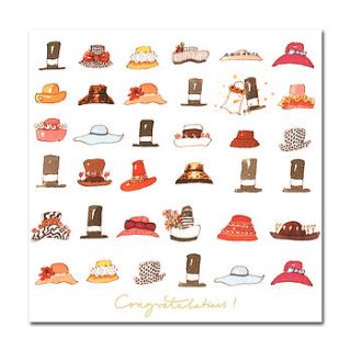 congratulations hats greetings card by sophie allport