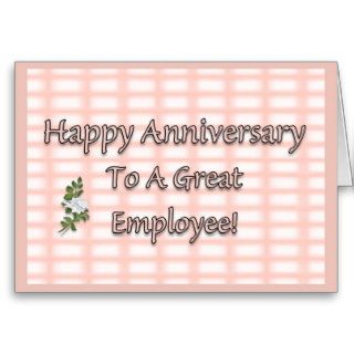 Happy Anniversary Employment Greeting Cards