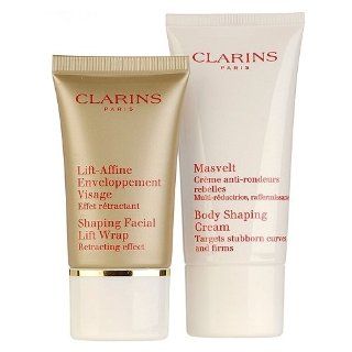 2 PCS Clarins Slimming Body Shaping Cream+ Facial Lift Wrap Travel Set NEW  Skin Care Product Sets  Beauty