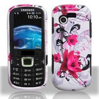 Samsung S425G SGH S425G Magenta Flower Faceplate Hard Shell Phone Case Cover Cell Phone Accessory Cell Phones & Accessories