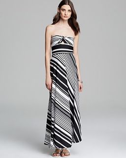 AQUA Maxi Dress   Strapless Stripe's