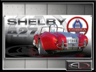 Shelby 427 S/C Car Sign Banner Red Racer