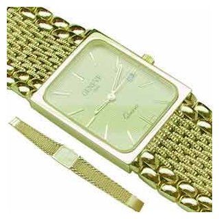Geneve Quartz Mens Gold Watch Jewelry Days Watches