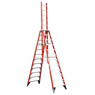 Werner 12 ft Fiberglass 300 lb Type IA Trestle Ladder