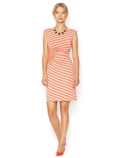 Striped Side Ruched Dress by Tahari ASL