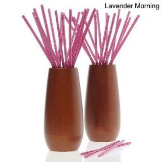 Joy Mangano Forever Fragrant 2 Wood Vases + 60 Sticks _ Lavender Morning   Fragrant Room Sprays