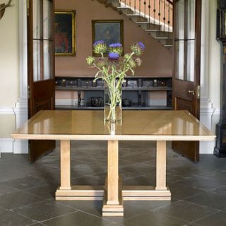 dining/hall table in burr ash and oak by pembridge furniture