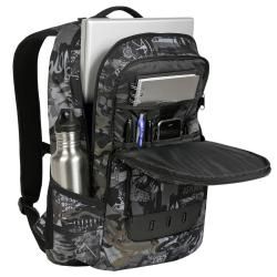 OGIO Black Plaid Drifter 16 inch Laptop/ iPad Cooler Pocket Backpack Ogio Laptop Backpacks