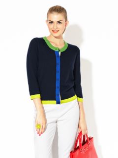 Trimmed Colorblock Cardigan by kate spade new york