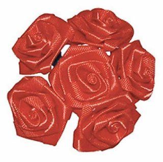 Bulk Package of Elegant Romantic Red Miniature Ribbon Roses for Favors, Crafts, Weddings and More 3 Packages of 144 for 432 Total Roses   Artificial Flowers