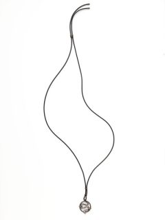 Cuarto Diamond Snake Black Cord Necklace by Movado