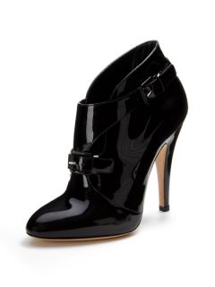 Buckle Front Patent Bootie by Casadei