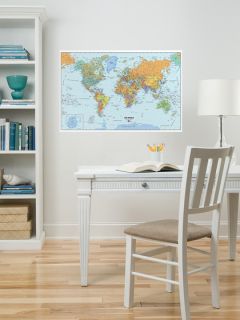 World Map Wall Decal 24" x 36" by WallPOPs