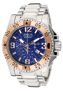 Invicta 10889  Watches,Mens Excursion/Reserve Chronograph Blue Textured Dial Stainless Steel, Chronograph Invicta Quartz Watches