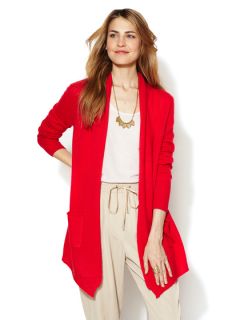 Cashmere Open Front Pocket Cardigan by White + Warren