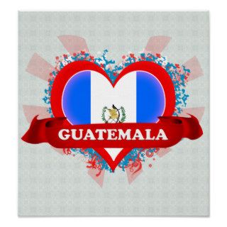 Vintage I Love Guatemala Posters