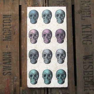 pale skulls vintage illustration stone art by coulson macleod