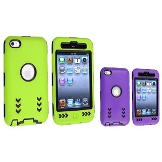 Purple/Green BasAcc Hybrid Case Set for Apple iPod Touch Generation 4 BasAcc Cases