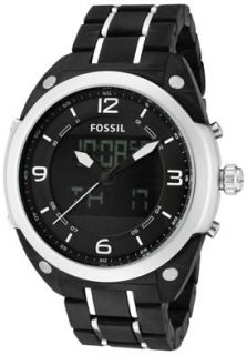 Fossil BQ9381  Watches,Mens Explorer Multi Function Analog Digital Black Silicon, Casual Fossil Quartz Watches