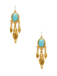 Turquoise Chandelier Earrings by Ben Amun