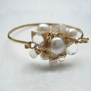 pearl and crystal bracelet by sarah hickey