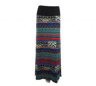 Women with Control Regular Printed Maxi Skirt with Tummy Control —