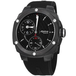 Alpina Men's AL 650LBBB5FBAE6 'Adventure' Black Dial Rubber Strap Mechanical Watch Alpina Men's More Brands Watches