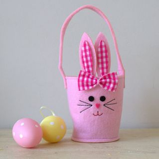 felt bunny basket by little ella james