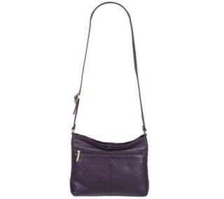 Stone Mountain Leather Double Entry Shoulder Bag —
