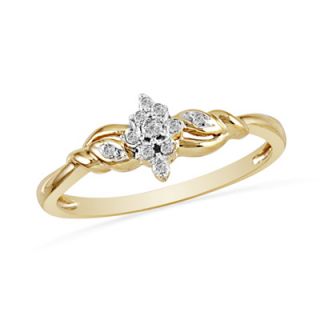 Diamond Accent Braided Promise Ring in 10K Gold   Zales