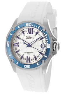 Elini Barokas 10197 023S WHT  Watches,Mens Artisan Silver Textured Dial White Rubber, Casual Elini Barokas Quartz Watches