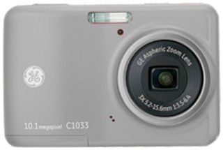 GE C1033 10MP Digital Camera with 3X Optical Zoom and 2.4 Inch LCD with Auto Brightness (Black)  Point And Shoot Digital Cameras  Camera & Photo