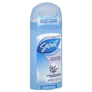 Secret Antiperspirant/Deodorant, Invisible Solid, Clean Lavender Scent 2.6 oz (73 g) Health & Personal Care