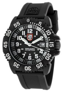 Luminox 3051  Watches,Mens Black Dial Black Silicone, Casual Luminox Quartz Watches