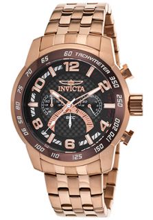 Invicta 16069  Watches,Mens Pro Diver Chronograph 18K Rose Gold Plated Steel Black Dial, Casual Invicta Quartz Watches