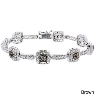 DB Designs Sterling Silver 2/5ct Diamond Link Bracelet (I2) DB Designs Diamond Bracelets