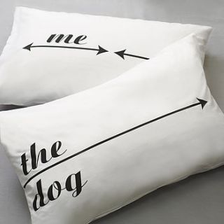 set of two dog hogger pillowcases by twisted twee homewares