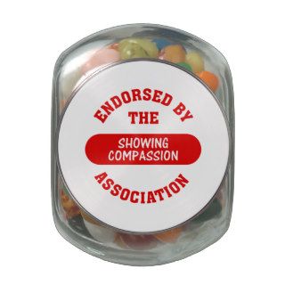 Endorsed by the Showing Compassion Association Glass Candy Jars