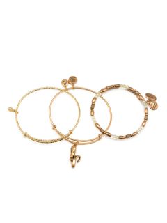 Set Of 3 Gold Banana Bangle Bracelets by Alex & Ani