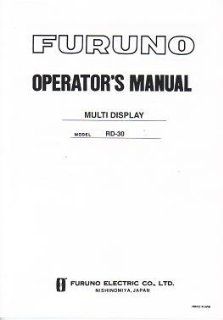 Furuno RD30 Operator's Manual  Automotive Diagnostic Software  GPS & Navigation