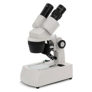 National Optical 453TBL 10 LED Stereo Microscope with Fixed Head, 10x Eyepiece, 2x and 4x Objective, Cordless LED Illuminator Light Source, 20x and 40x Magnification