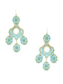 Round & Oval Chandelier Earrings by Miguel Ases