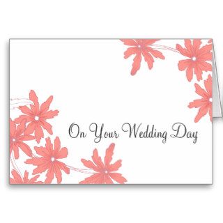 Red Daisies Second Marriage Congratulations Card